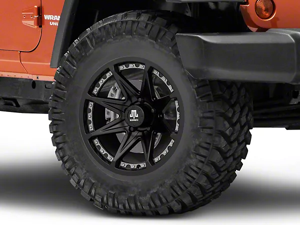 Mammoth Type 88 Matte Black Wheel; 17×9; -6mm Offset (07-18 Jeep Wrangler JK)